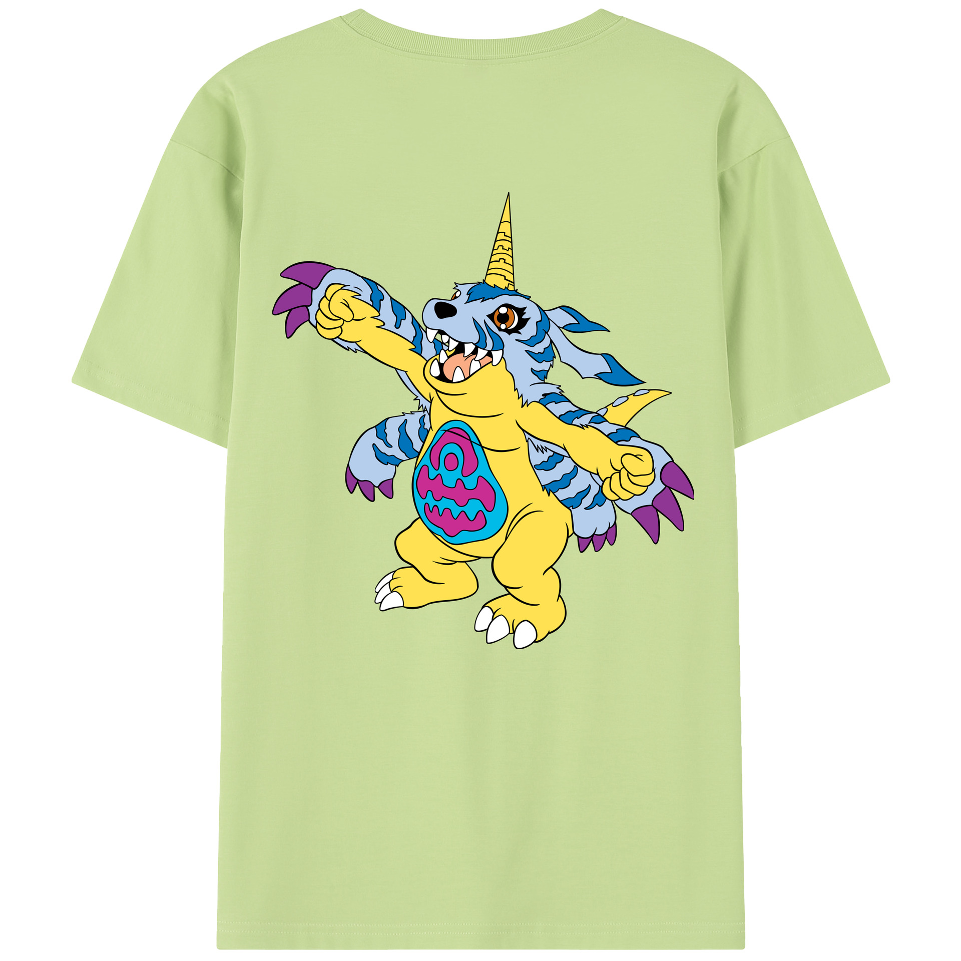 （画像用） Digimon デジタルモンスター/デジモン 綿100％半袖Tシャツ（背面プリント）
